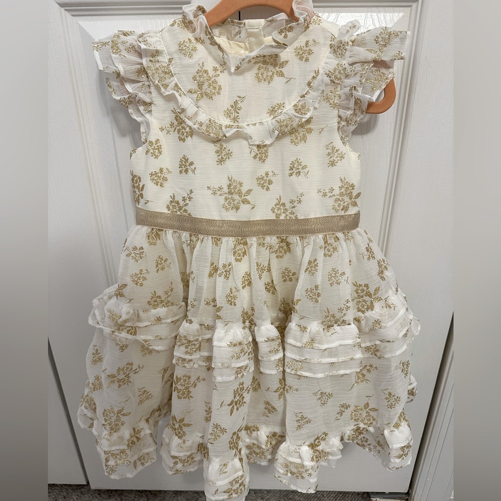 Janie & Jack Holiday Gold Sparkle Dress